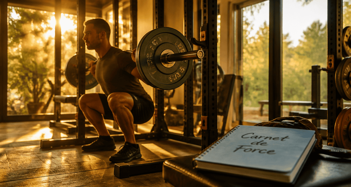 Musculation pour la force squat salle lumineuse