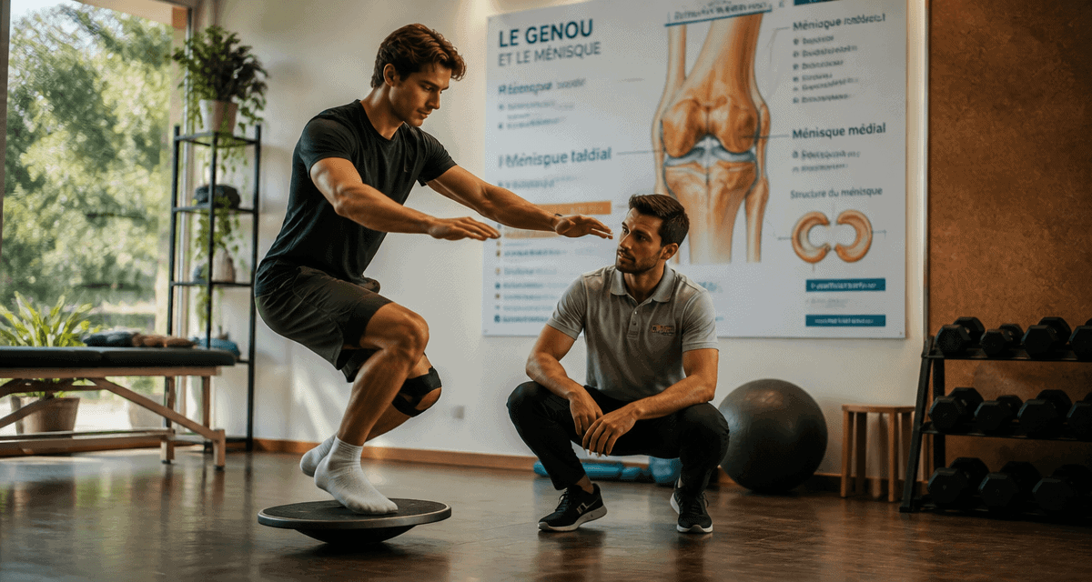 rééducation ménisque non opéré exercice proprioception