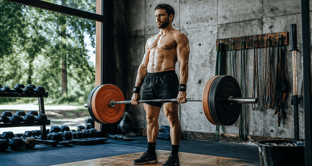 souleve de terre muscle athlète salle