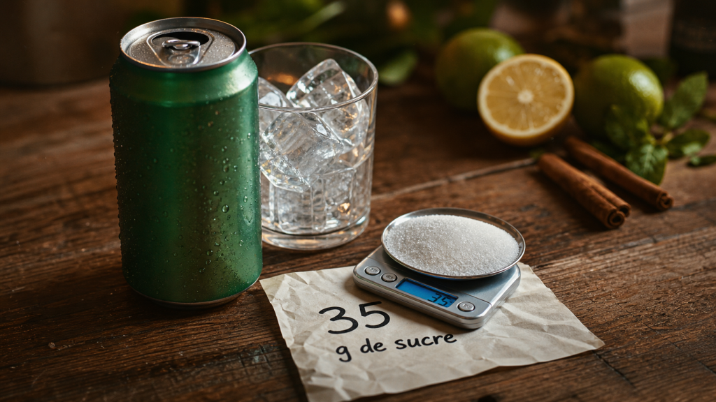 Calorie dans une canette de coca : 139 kcal et 35 g de sucre