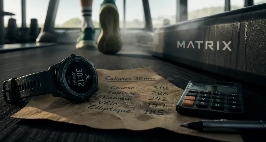 Calories brulees jogging 30 minutes : montre GPS et calcul sur tapis