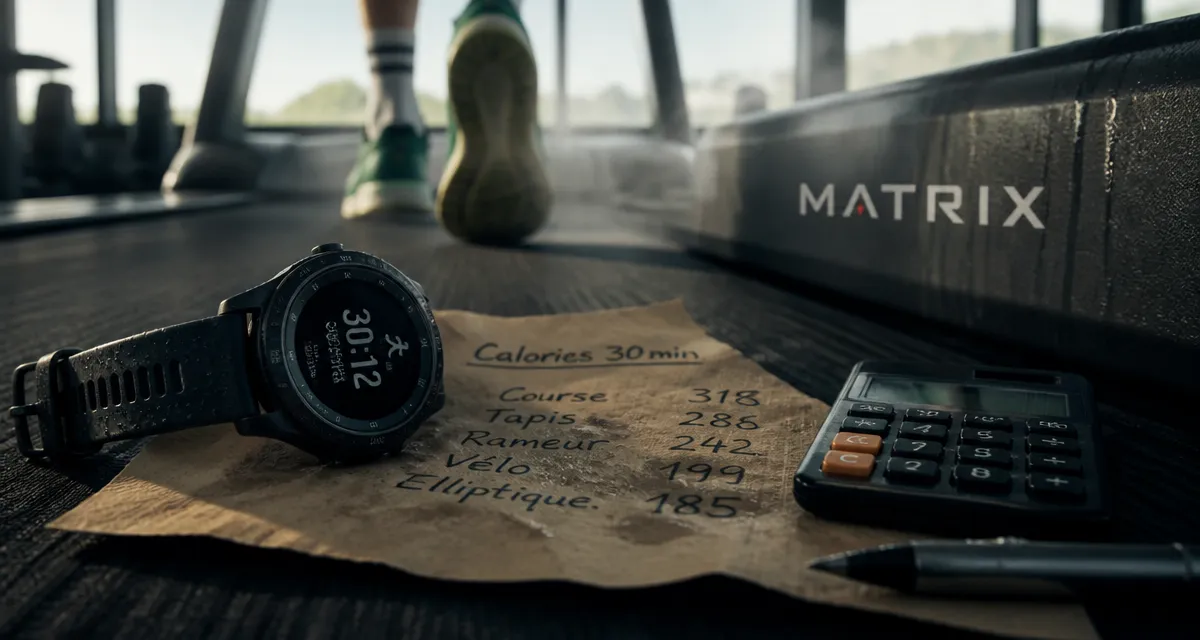 Calories brulees jogging 30 minutes : montre GPS et calcul sur tapis