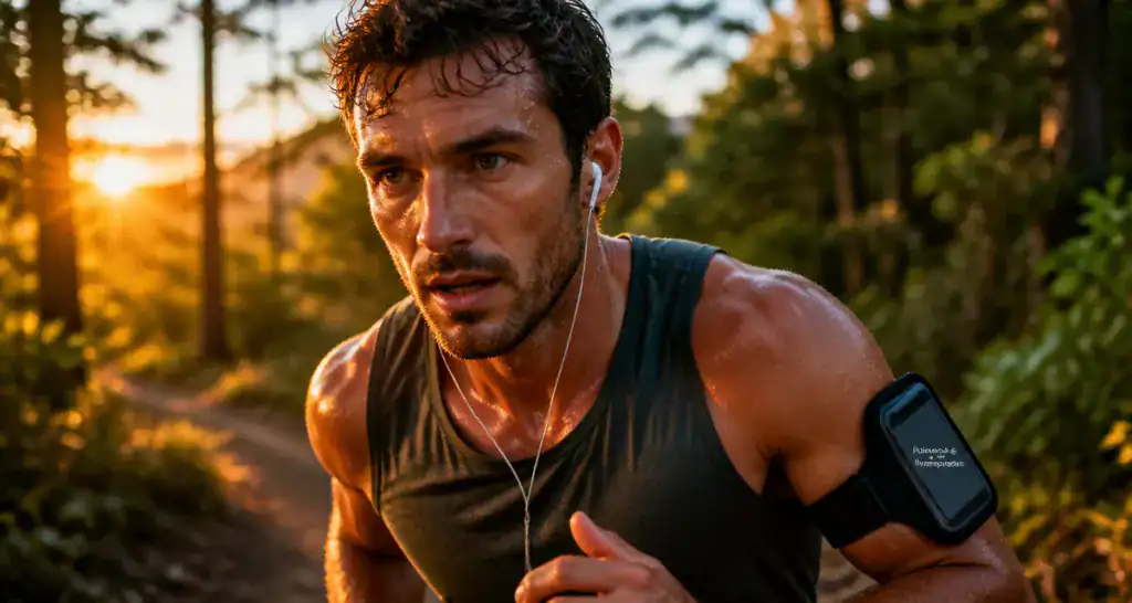 Les bienfaits de la transpiration pendant le sport, athlète en sueur au lever du soleil
