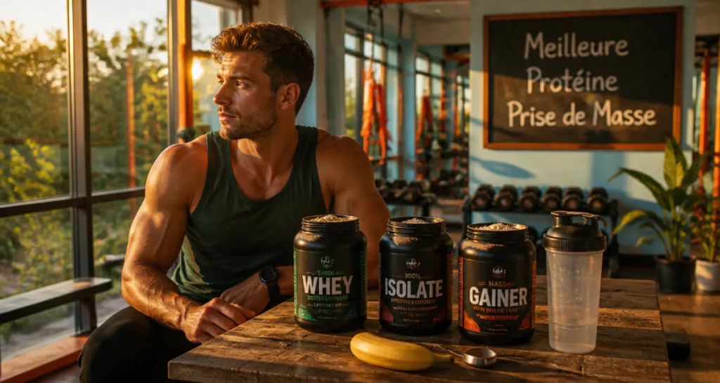 meilleur proteine prise de masse whey isolate gainer sportif
