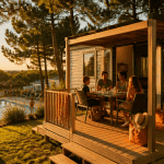 Ze Camping famille terrasse mobil-home piscine