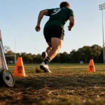 Bronco test rugby : navettes 1200 m avec chronomètre