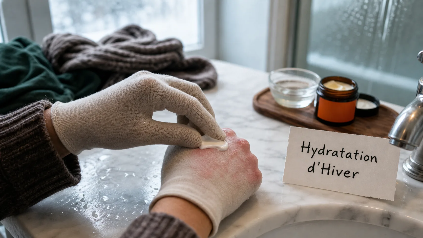 Hydrater sa peau en hiver : crème sur peau, barrière cutanée