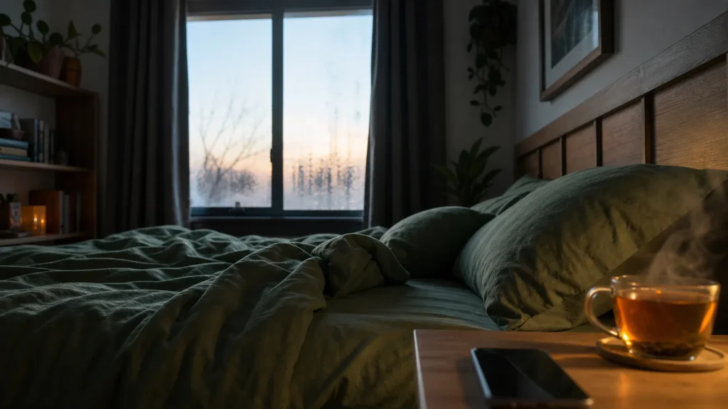 Mieux dormir: les bases, chambre apaisée, tisane, sieste 30 min, 18-20°C, sans écrans