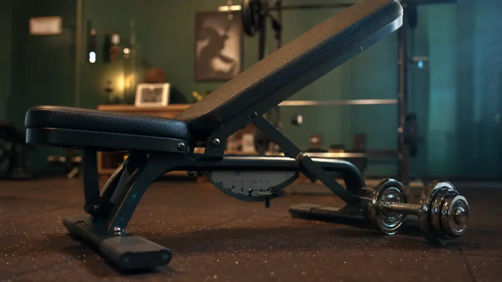 Panneau incline sur banc de musculation, 6 positions assise réglable, stabilité