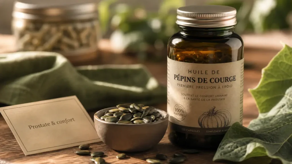 Graines de courge et prostate : confort urinaire, HBP et formes à choisir
