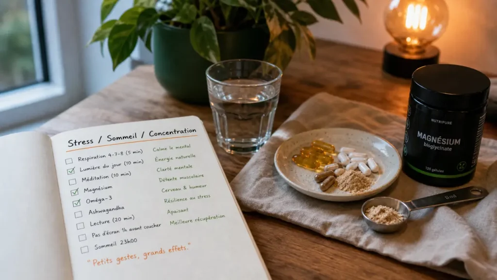 Complément alimentaire et santé mentale : stress, sommeil et concentration, ce qu’il faut vraiment attendre