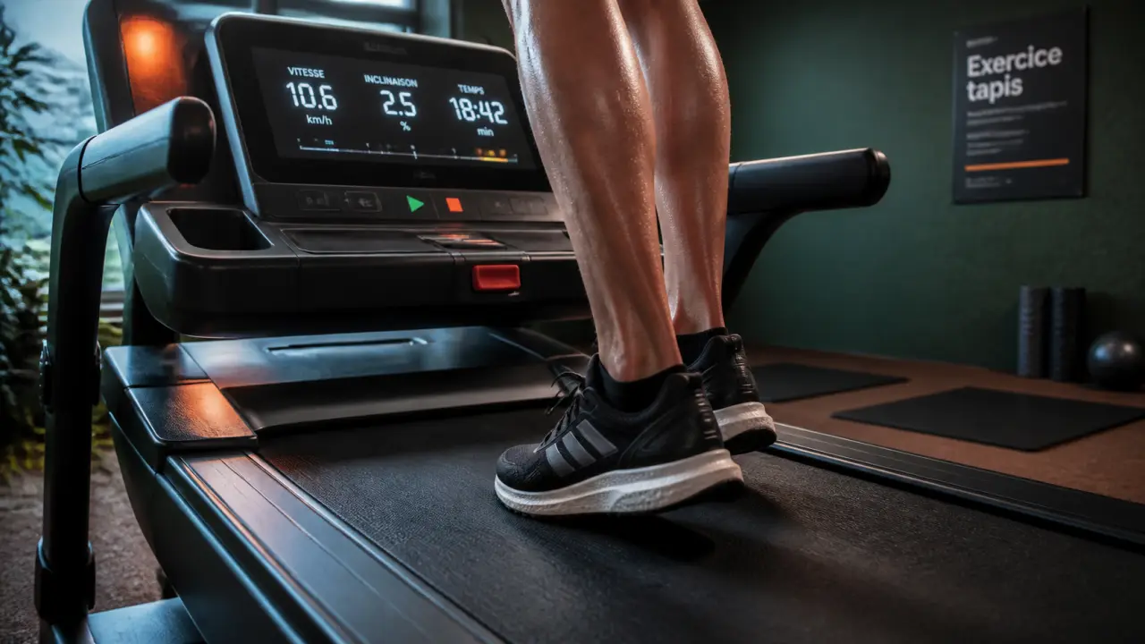 Exercice tapis de course : marche et fractionné sur tapis, salle de sport