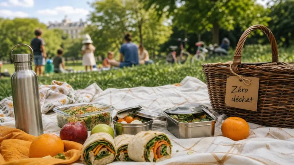 Pique-nique zéro déchet : gourde, boîtes et menus qui évitent le jetable