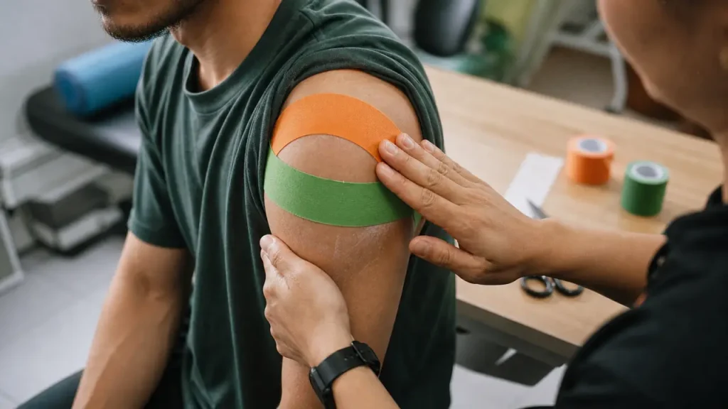 Strapping épaule tendinite : 2 bandes, 25 % de tension et les gestes à éviter