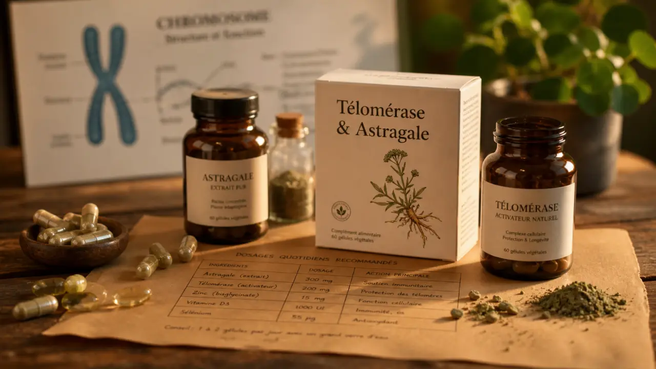 Télomérase complément alimentaire : astragale et antioxydants en gélules