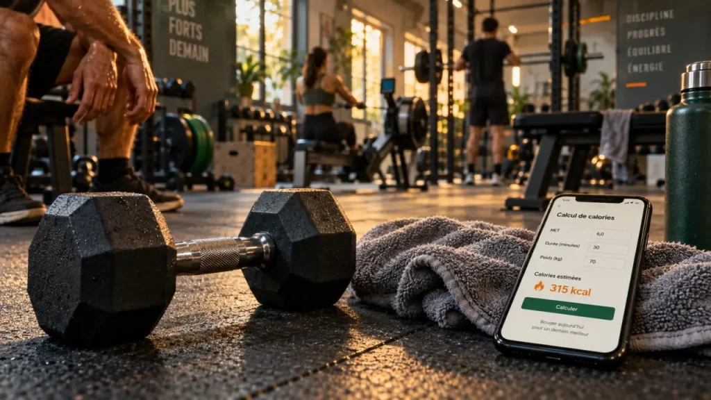 De 4 à 14 calories par minute en musculation, selon le type de séance