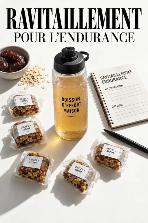 Recette sport pendant l’endurance avec boisson maison et bouchées énergétiques