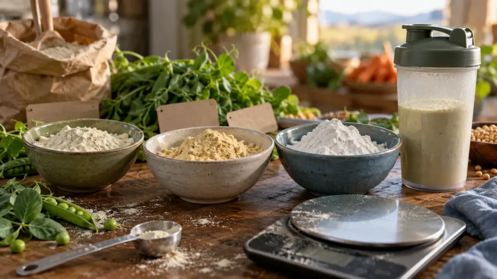 Les meilleures protéines végétales pour la musculation : le pois-riz en tête, le soja en alternative
