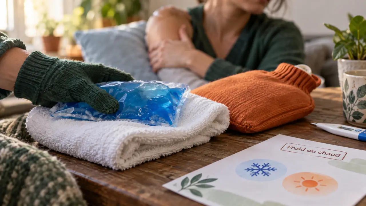tendinite épaule chaud ou froid : poche de gel froide